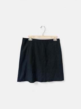 Halogen Black Eyelet A-Line Mini Skirt Feminine Classic Size 8